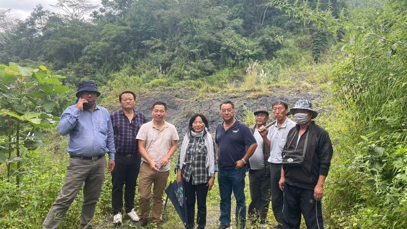 MLA Khriehu Liezietsu and others during a survey to Seithogei (Khm -Dmp NH-29) to IG stadium (Wokha Road) by pass road on October 4.
